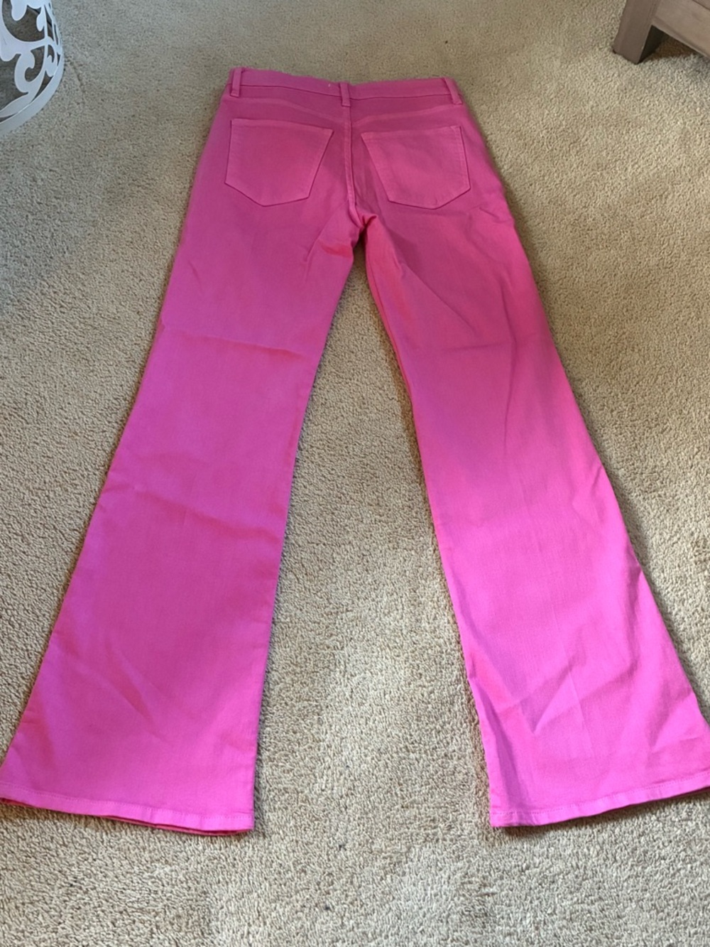 SNEAK PEEK hot pink flare/boot cut jeans